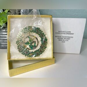 Vintage Ornament Eleven Pipers Piping Watkins Metal #11 in collection